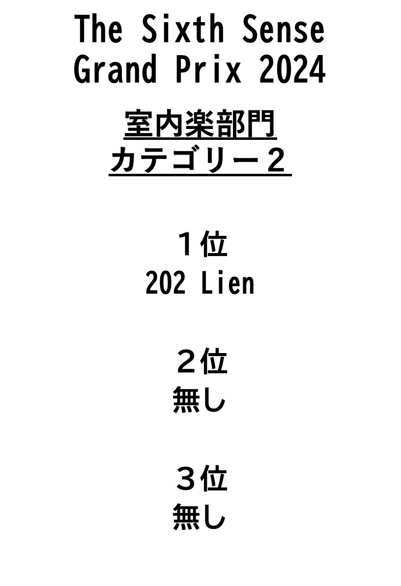 室内楽部門最終結果